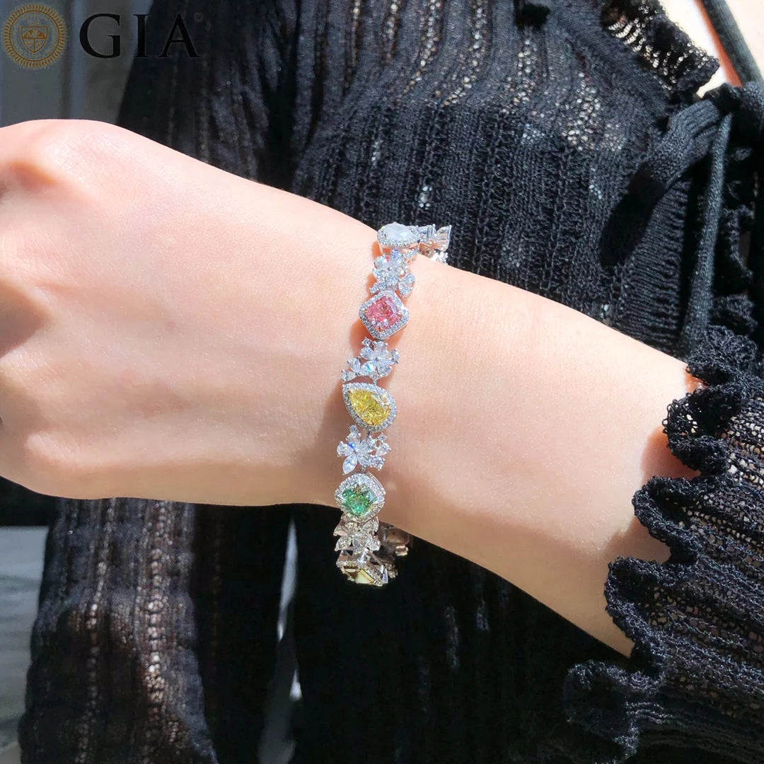 Bracciale con diamanti certificati GIA da 10 carati
