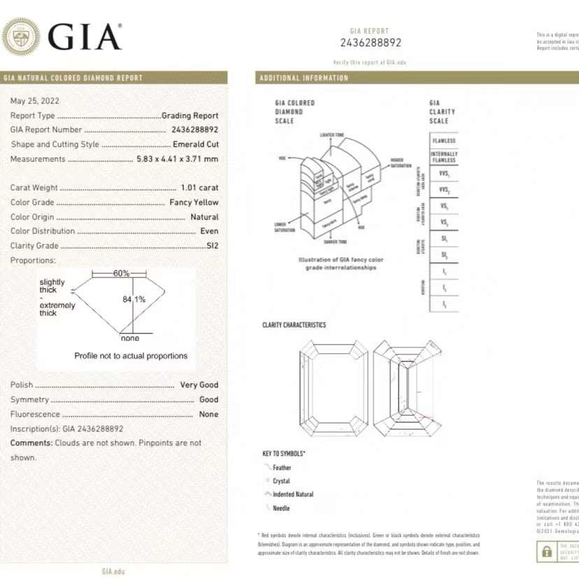GIA Certified Emerald Cut Diamond Ring