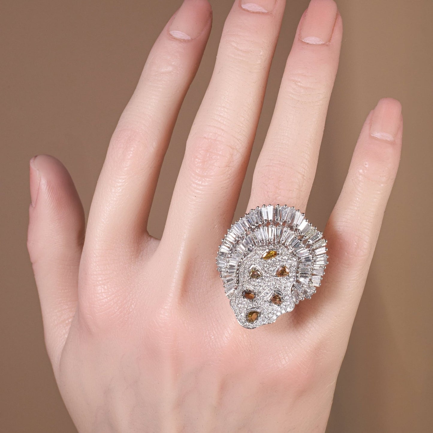 Twilight Blossom Cocktail Ring