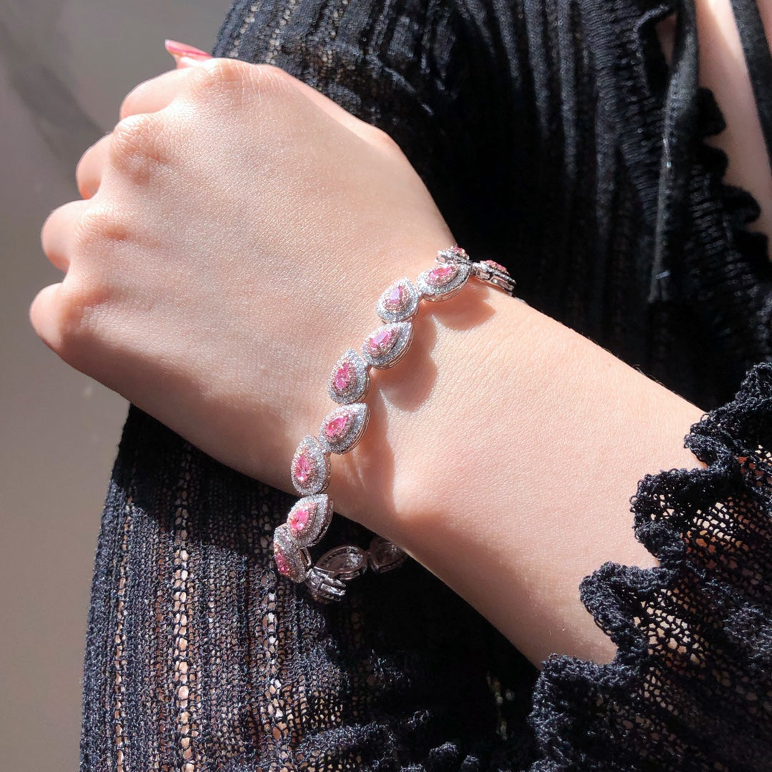 سوار هالة مزدوجة من الماس