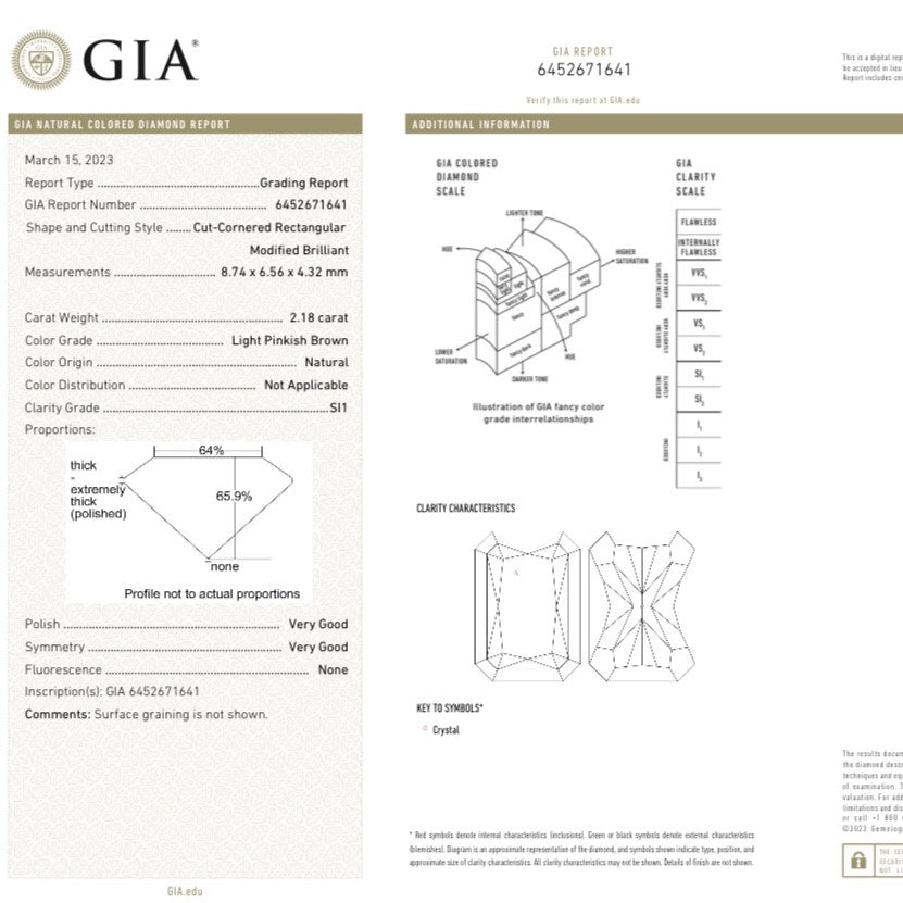 GIA COLOURED DIAMOND RING