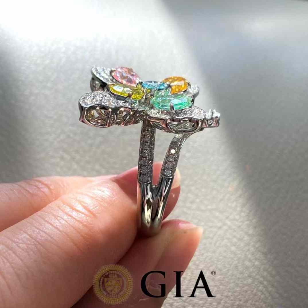 Mixed Color Butterfly Ring