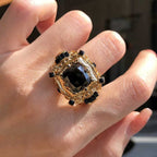 8CT Natural Black Diamond Men's Ring GIA Certified