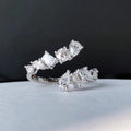 White Diamonds Bypass Ring