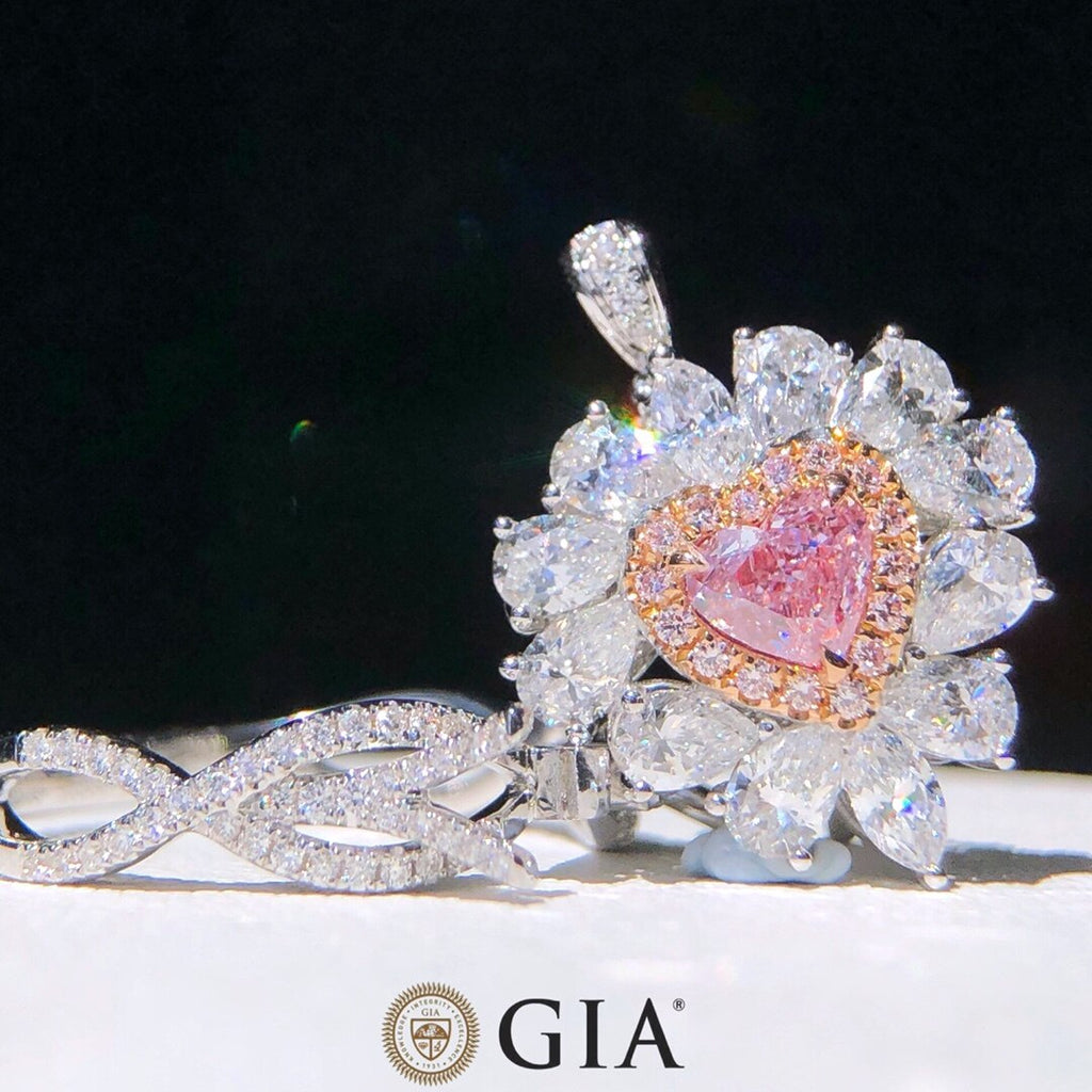 Bague Diamant Rose Violet