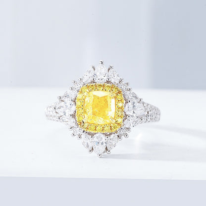 1.98 Carat Fancy Yellow Diamond Ring