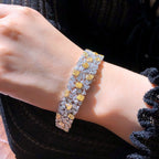  16.80ct diamond bracelet featuring 11ct fancy yellow and 5.80ct white diamonds in 18K white and yellow gold.