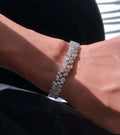  18K White Gold Bracelet with 15.62ct Mixed Shape White Diamonds, 18cm Length