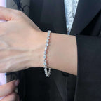  18K White Gold Bracelet with 6.60ct Multi Shape White Diamonds