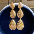 Pendientes con piedras de colores