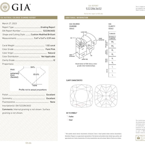 2.50 Carat Pink & White Diamond