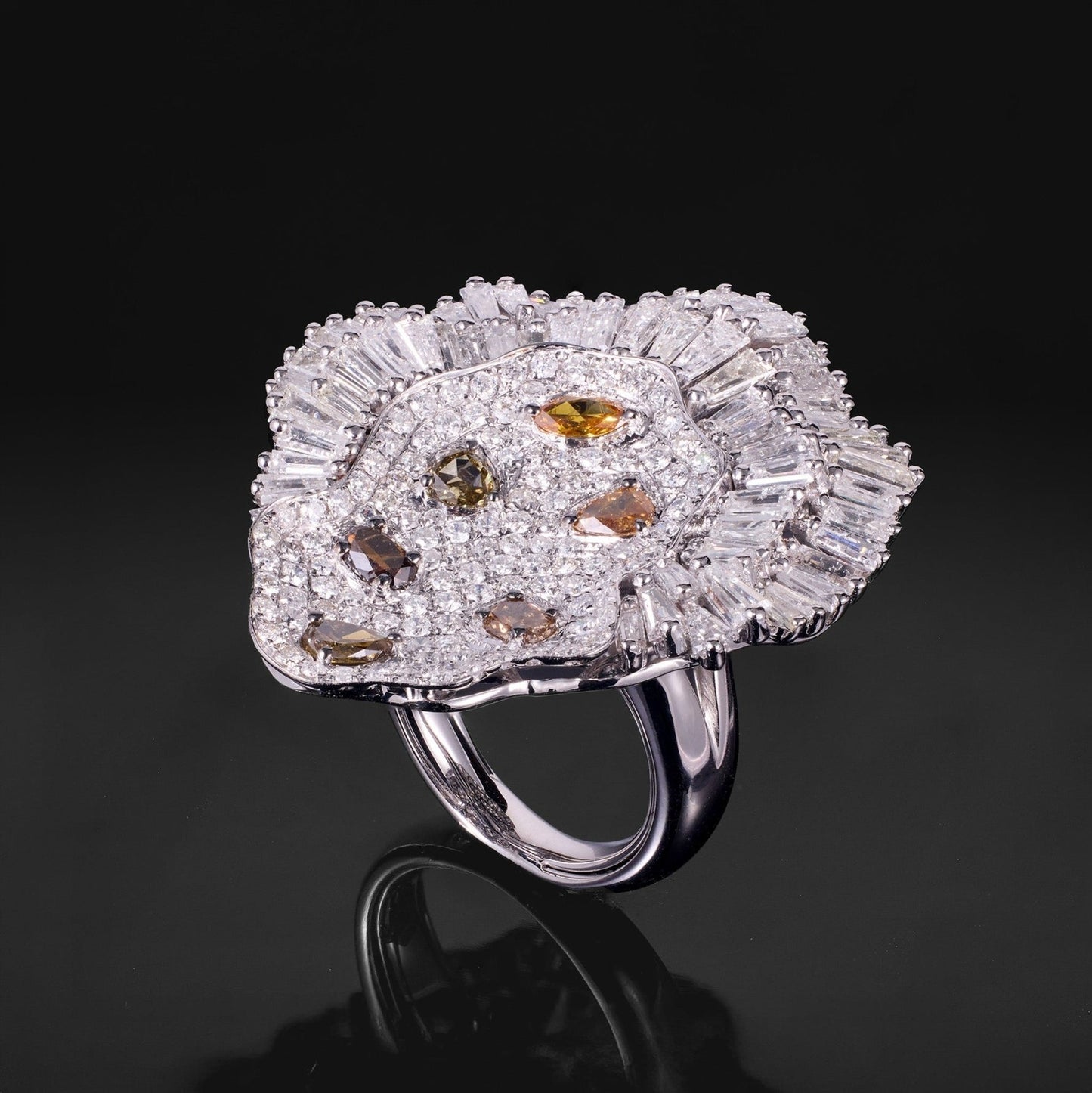 Twilight Blossom Cocktail Ring
