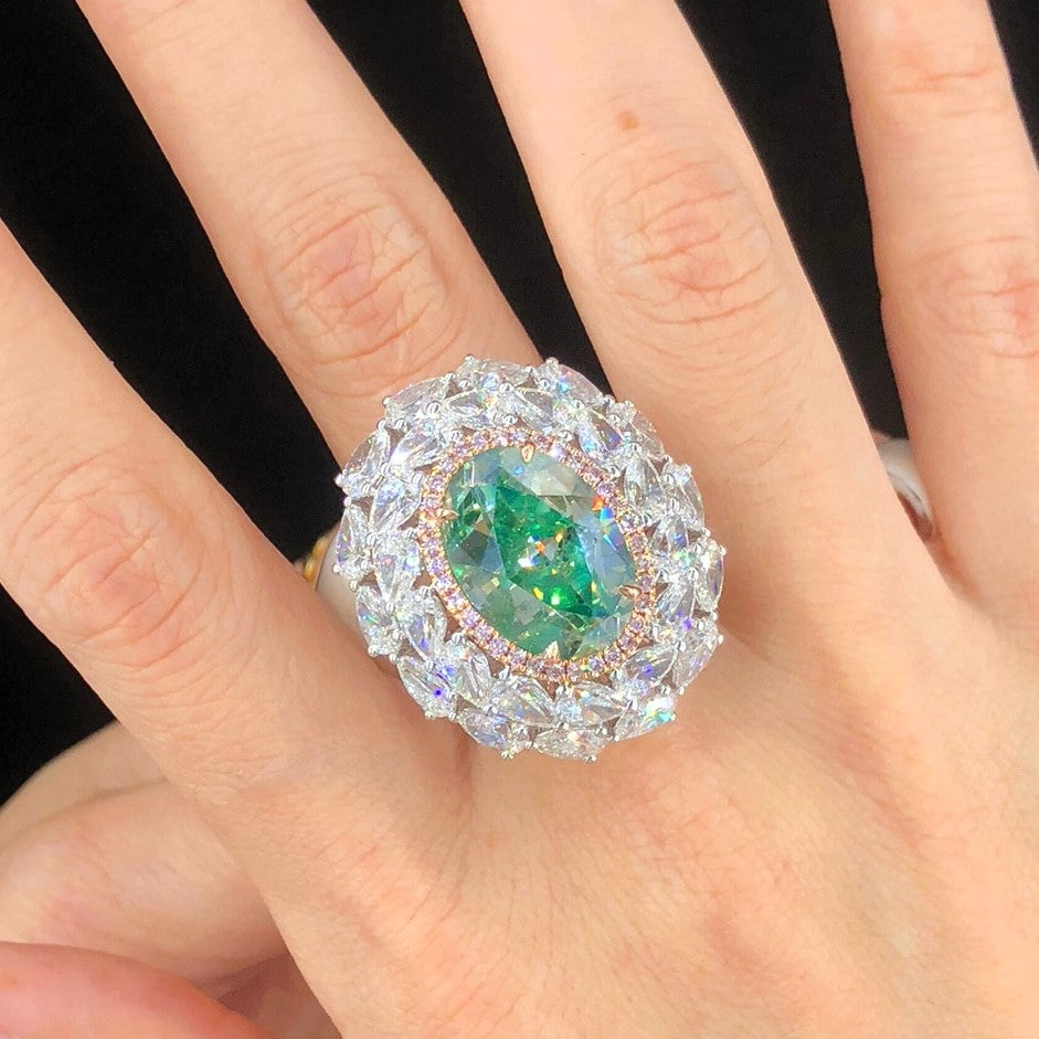 Bague Diamant Vert