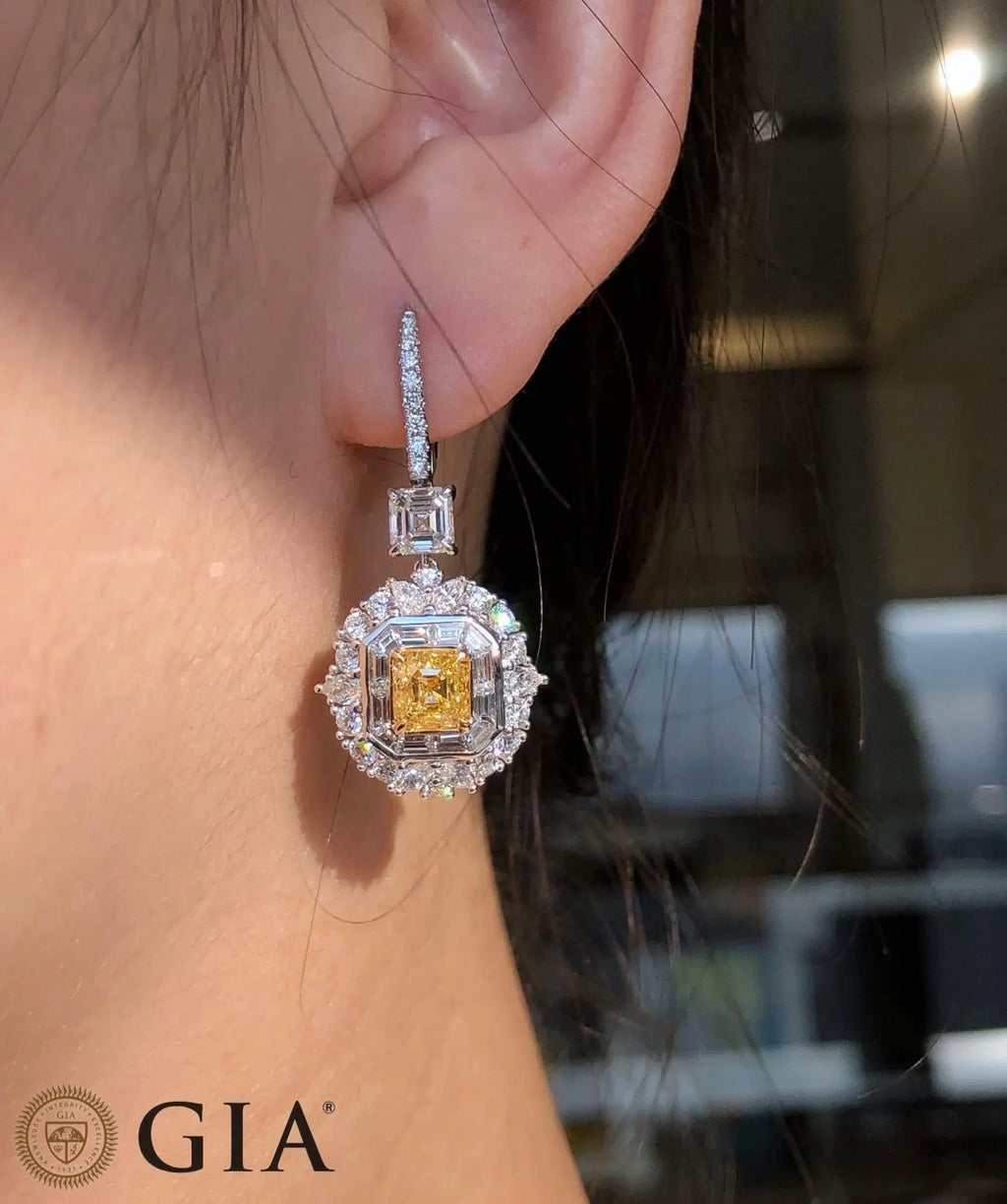 Yellow Drop Earrings