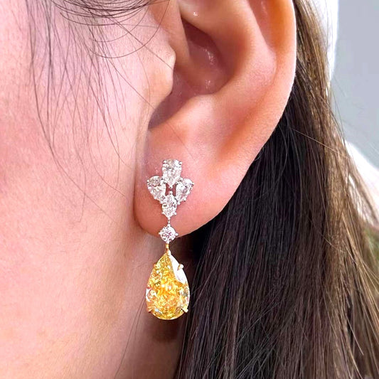 Boucles d'oreilles en diamant certifiées GIA 