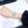 Natural Diamond Flower Cuff