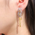 Yellow Diamond Butterfly Earrings
