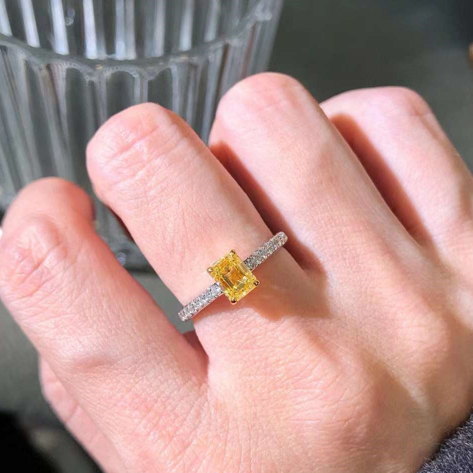 GIA Certified Emerald Cut Diamond Ring