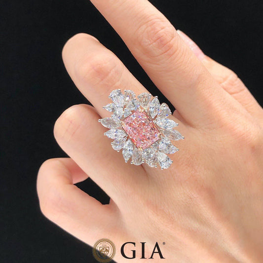 Bague de fiançailles exceptionnelle en diamant de 5 carats certifiée GIA, taille personnalisée