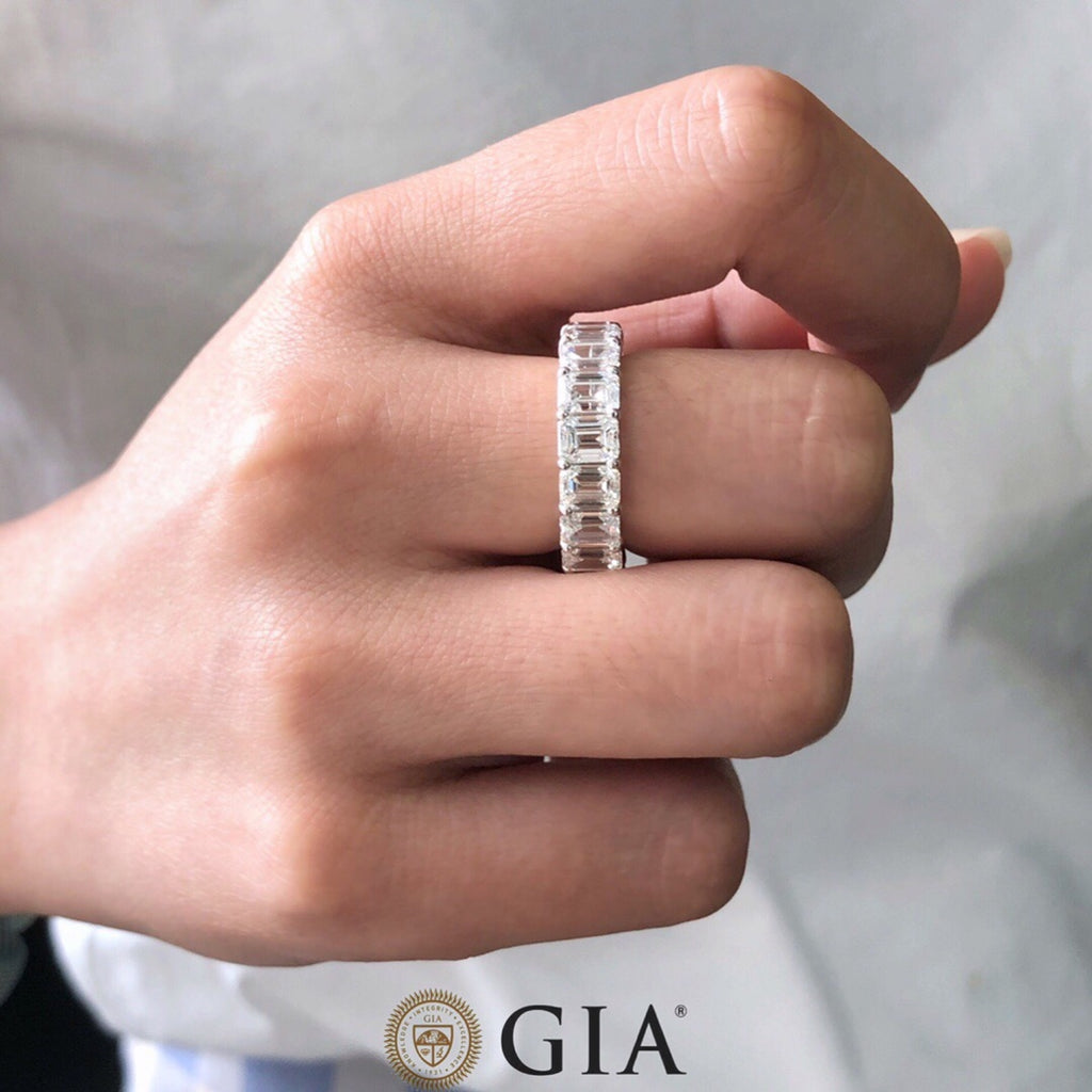Emerald Cut Eternity Band Ring