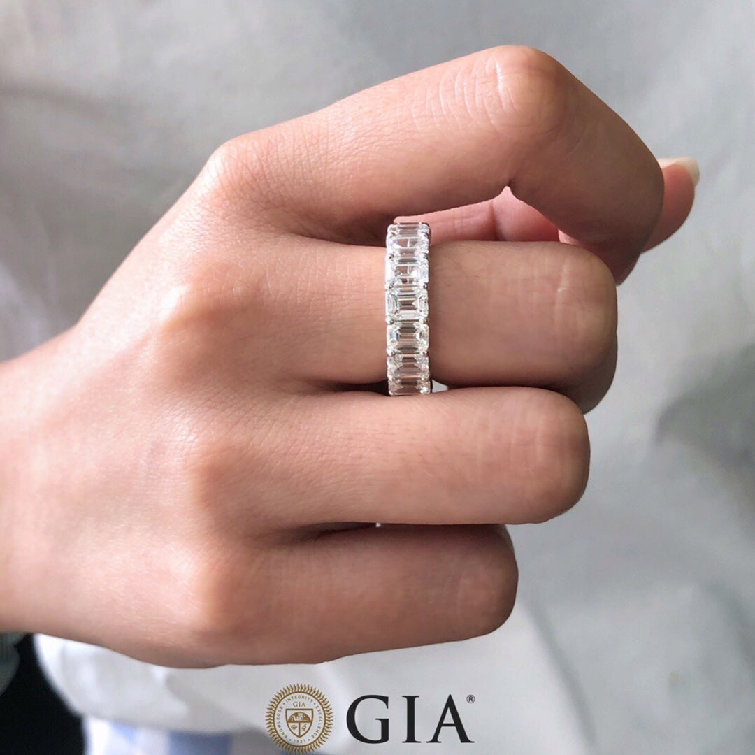 Emerald Cut Eternity Band Ring
