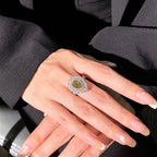Bague diamant vert 3,55 ct