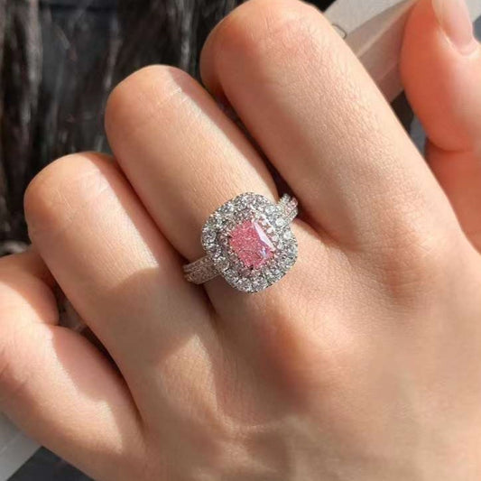 Pink GIA Diamond Engagement Ring