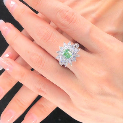 GIA Green Diamond Ring