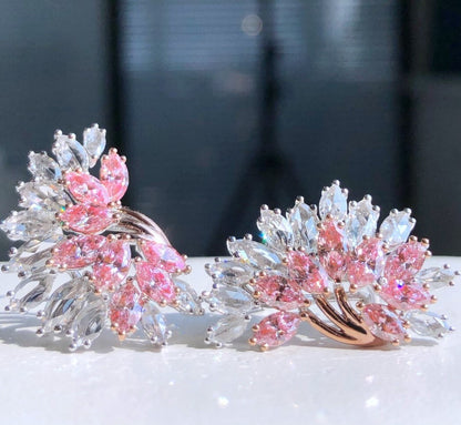 Pink Diamond Earrings
