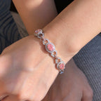 Pink & White Halo Bracelet
