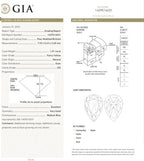  GIA Yellow Pear Diamond Drop Earrings
