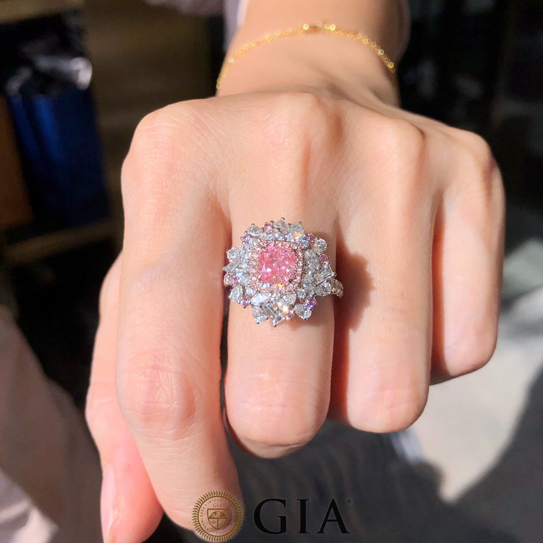 2.50 Carat Pink & White Diamond