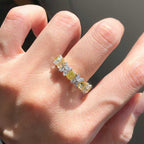 Multi-Shape Half Band Ring