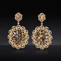 Dangle Earrings with White Marquise and Fancy Color Diamonds
