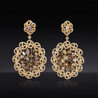 Dangle Earrings with White Marquise and Fancy Color Diamonds
