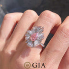 1.02ct GIA Fancy Light Brown-Pink Pear Diamond Ring