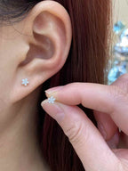 Cherry Blossom Diamond Stud Earrings