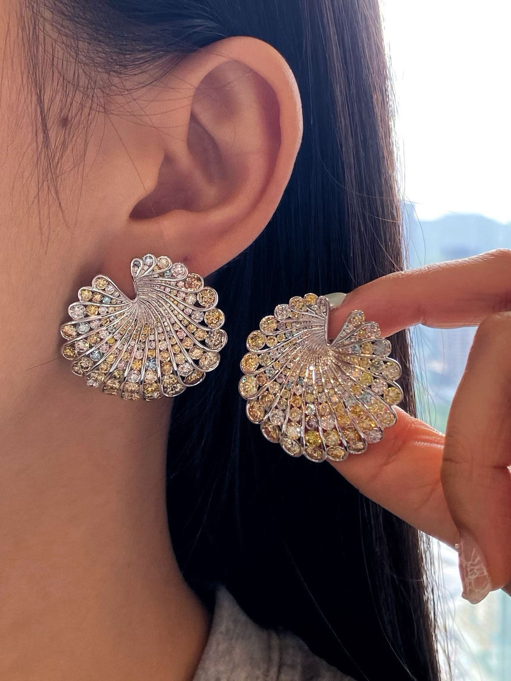 Seashell Fancy Colored Earrings