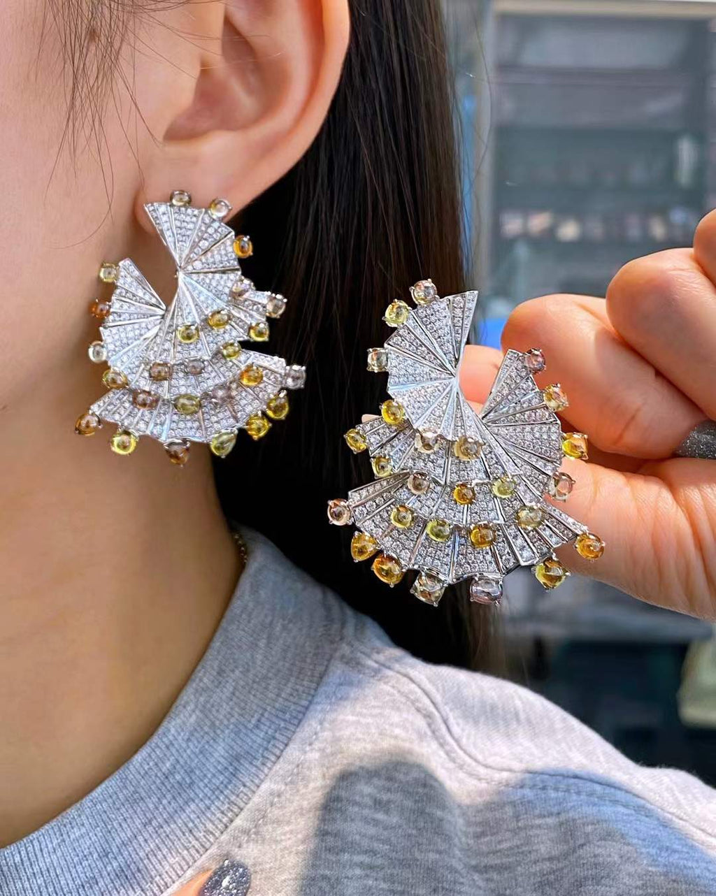 Boucles d’oreilles Paon 