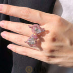 Broche Bague Convertible Rose Fantaisie