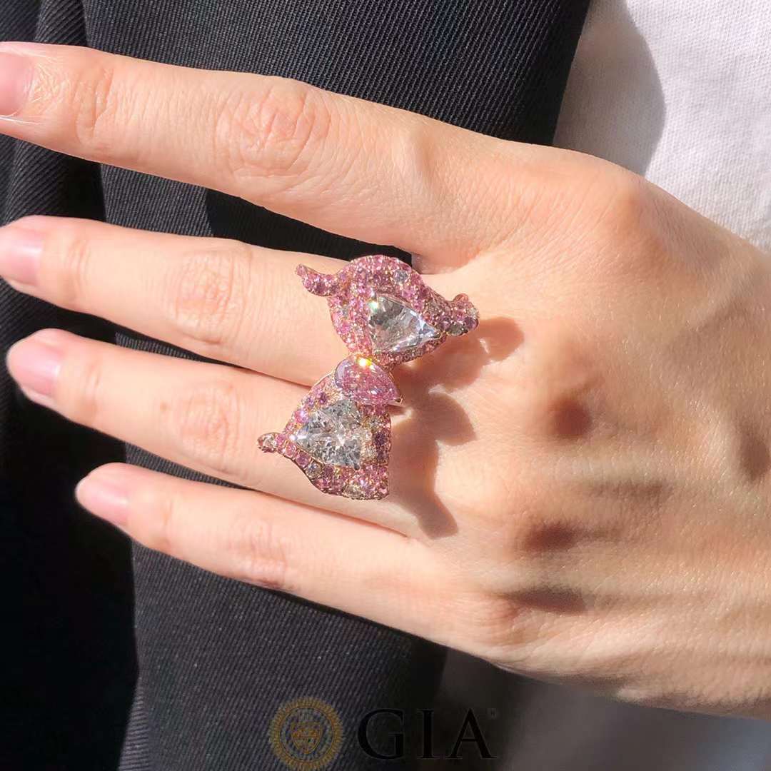 Broche Bague Convertible Rose Fantaisie
