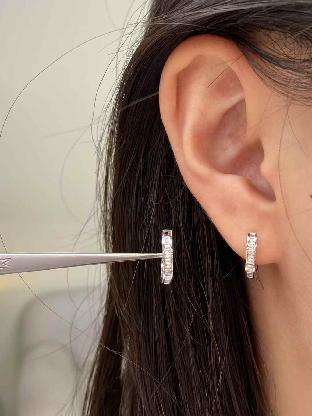 0.24ct  Diamond Hoop Earrings