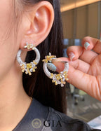 Floral Hoop Earrings