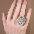 Twilight Blossom Cocktail Ring