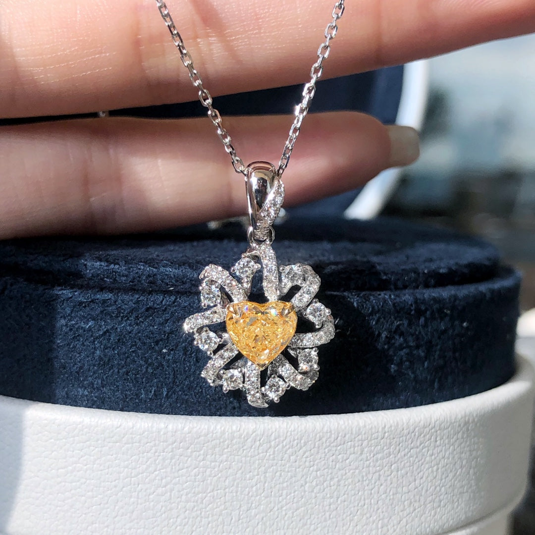 Heart Yellow Pendant