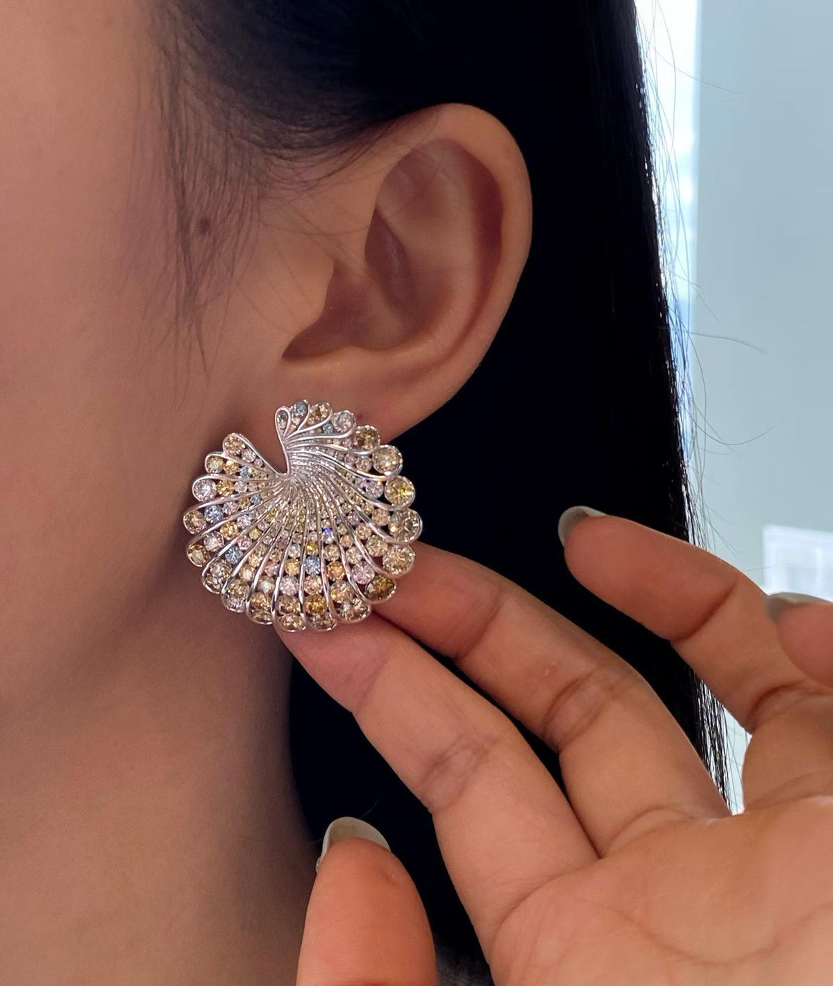 Seashell Fancy Colored Earrings