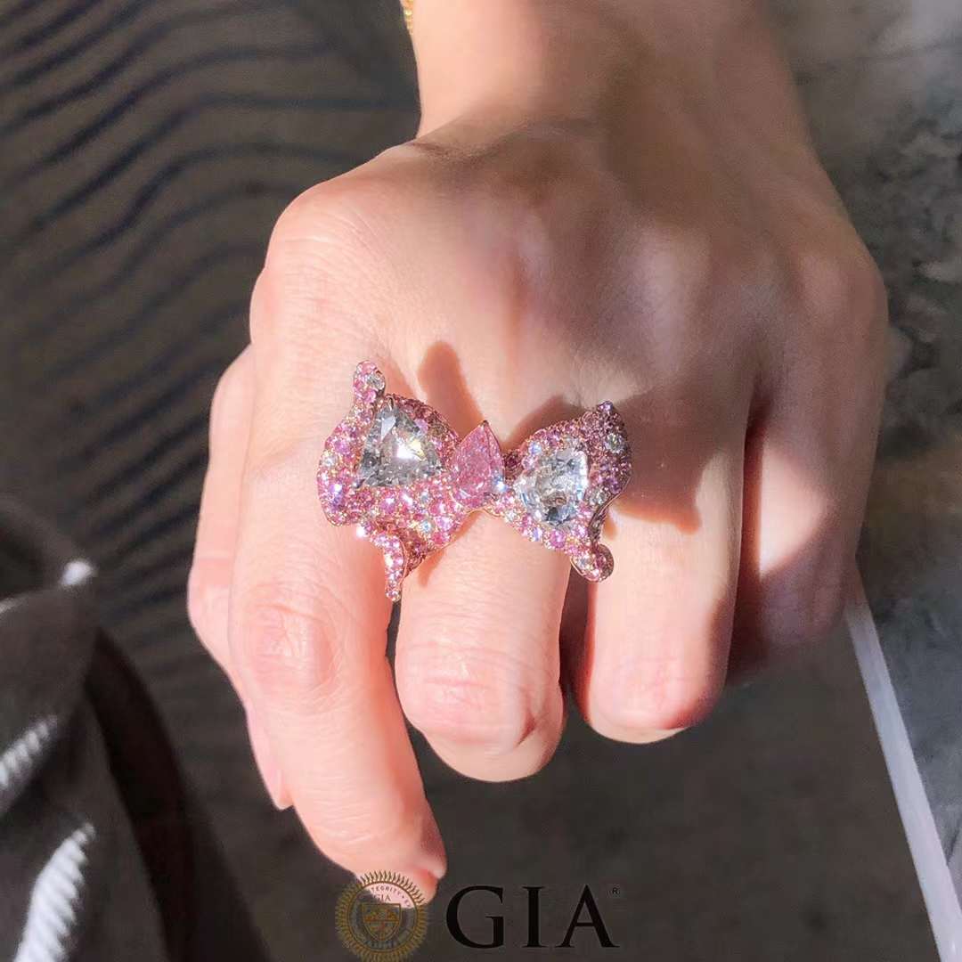 Broche Bague Convertible Rose Fantaisie
