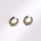 18K Yellow Gold Yellow Sapphire Diamond Hoop Earrings