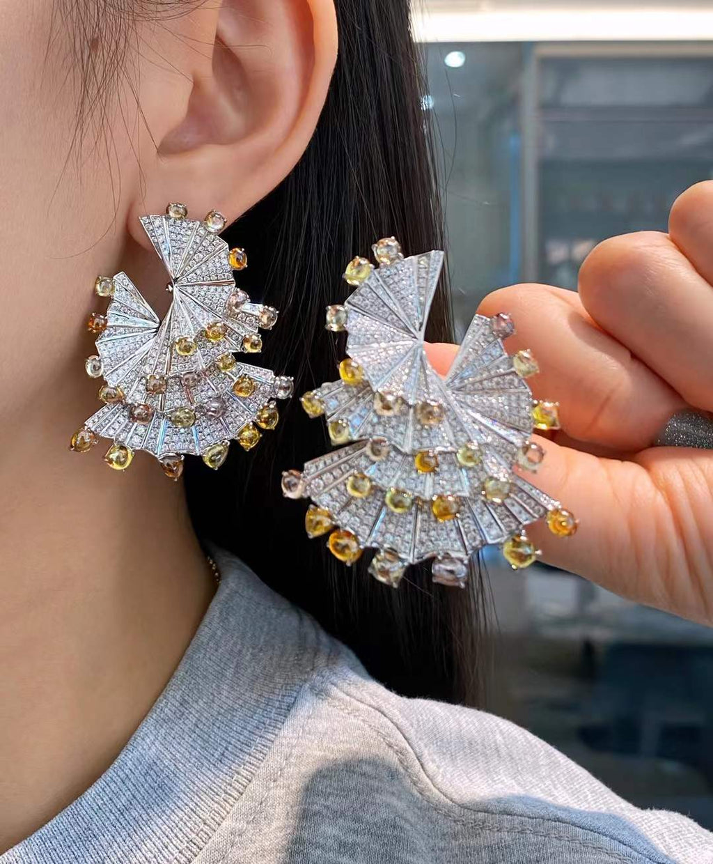 Boucles d’oreilles Paon 