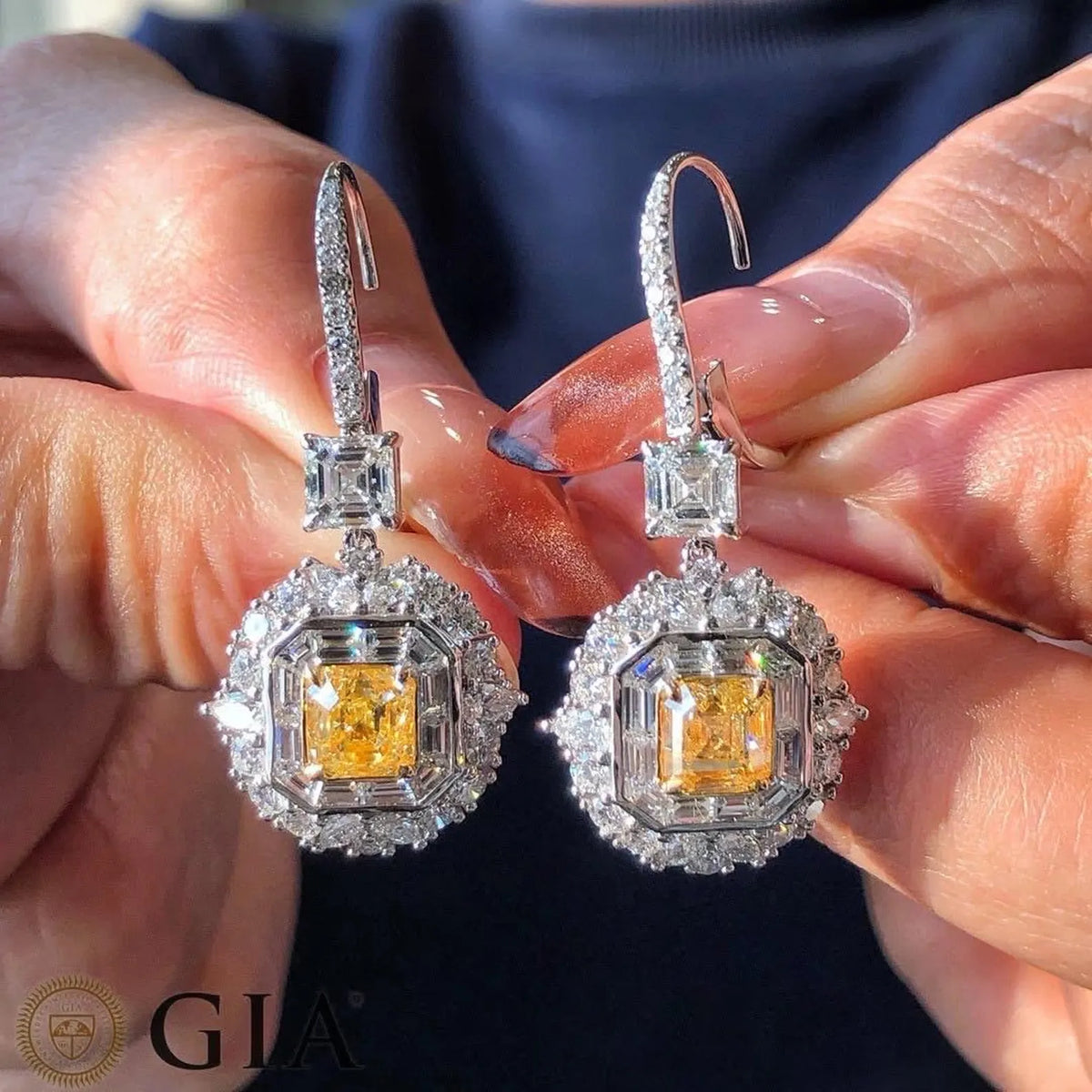 Yellow Drop Earrings